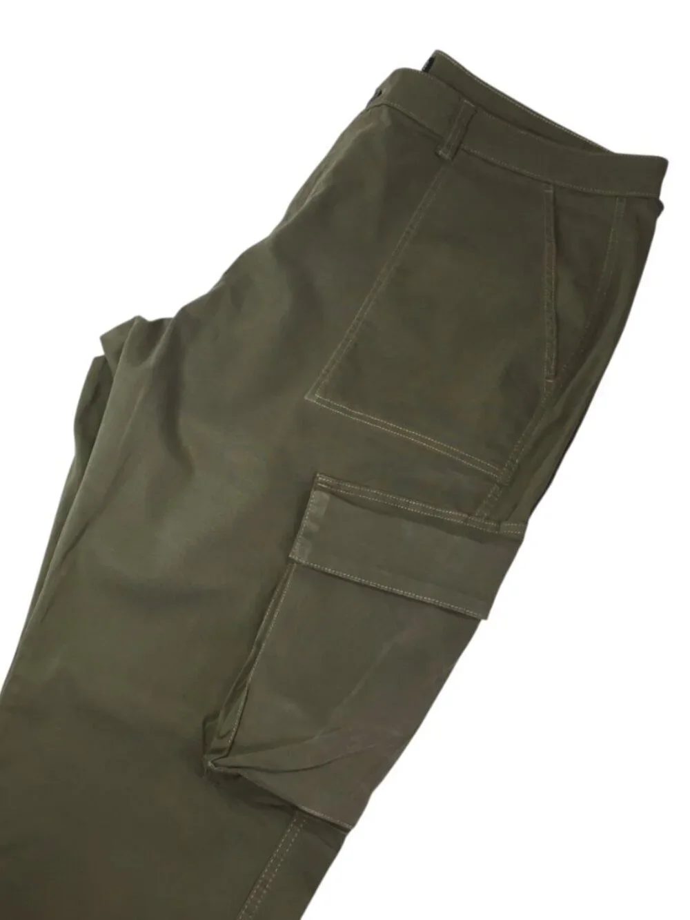 Asos Design Men's Cargo Pants Olive Green Khaki 44 x 32 Baggy